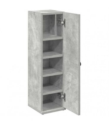 vidaXL Bathroom Cabinet with Roll Holder Concrete Grey 20.5x22x72 cm