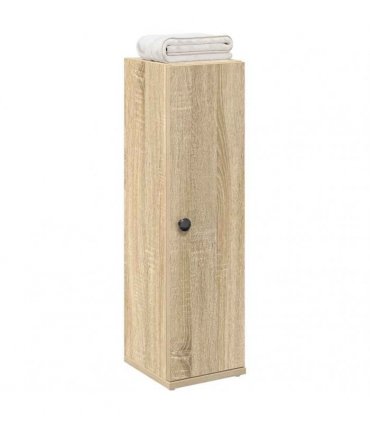 vidaXL Bathroom Cabinet with Roll Holder Sonoma Oak 20.5x22x72 cm