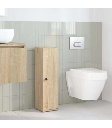vidaXL Bathroom Cabinet with Roll Holder Sonoma Oak 20.5x22x72 cm