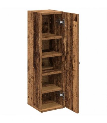 vidaXL Bathroom Cabinet with Roll Holder Old Wood 20.5x22x72 cm