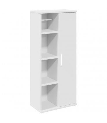 vidaXL Bathroom Cabinet with Roll Holder White 39x22x90 cm