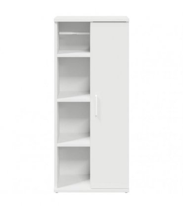 vidaXL Bathroom Cabinet with Roll Holder White 39x22x90 cm