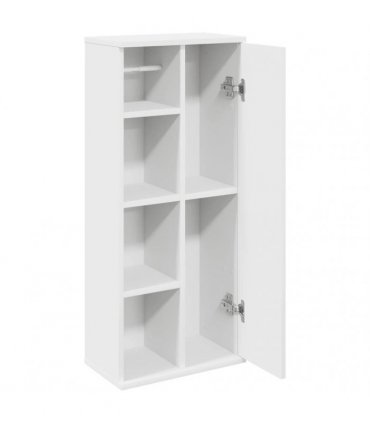 vidaXL Bathroom Cabinet with Roll Holder White 39x22x90 cm