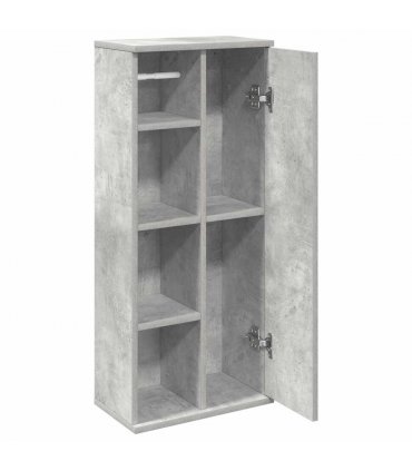 vidaXL Bathroom Cabinet with Roll Holder Concrete Grey 39x22x90 cm