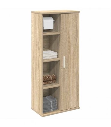 vidaXL Bathroom Cabinet with Roll Holder Sonoma Oak 39x22x90 cm