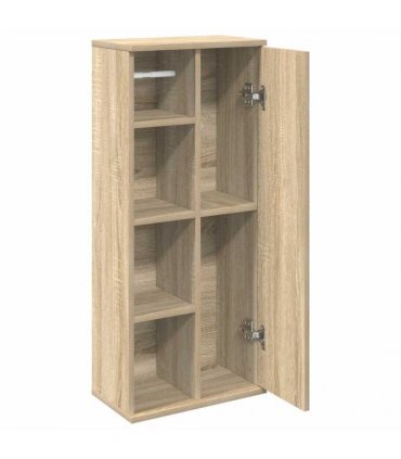 vidaXL Bathroom Cabinet with Roll Holder Sonoma Oak 39x22x90 cm