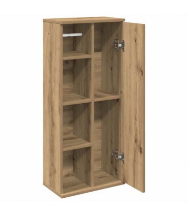 vidaXL Bathroom Cabinet with Roll Holder Artisan Oak 39x22x90 cm