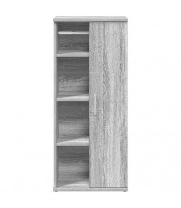 vidaXL Bathroom Cabinet with Roll Holder Grey Sonoma 39x22x90 cm