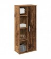 vidaXL Bathroom Cabinet with Roll Holder Old Wood 39x22x90 cm