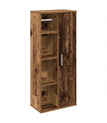 vidaXL Bathroom Cabinet with Roll Holder Old Wood 39x22x90 cm