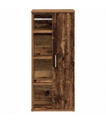 vidaXL Bathroom Cabinet with Roll Holder Old Wood 39x22x90 cm