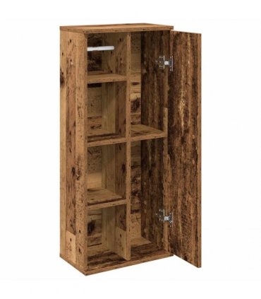 vidaXL Bathroom Cabinet with Roll Holder Old Wood 39x22x90 cm