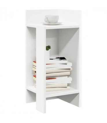 vidaXL Side Table with Shelf White 25.5x27x60 cm