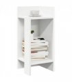 vidaXL Side Table with Shelf White 25.5x27x60 cm