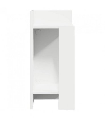 vidaXL Side Table with Shelf White 25.5x27x60 cm