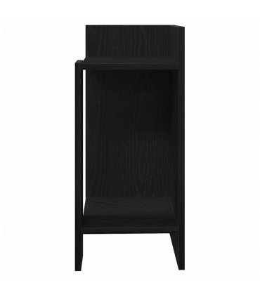 vidaXL Side Tables 2 pcs with Shelf Black 25.5x27x60 cm