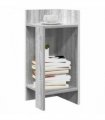 vidaXL Side Tables 2 pcs with Shelf Grey Sonoma 25.5x27x60 cm