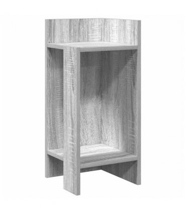 vidaXL Side Tables 2 pcs with Shelf Grey Sonoma 25.5x27x60 cm