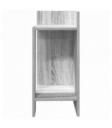 vidaXL Side Tables 2 pcs with Shelf Grey Sonoma 25.5x27x60 cm