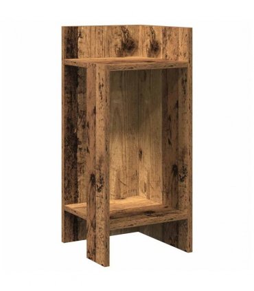 vidaXL Side Table with Shelf Old Wood 25.5x27x60 cm
