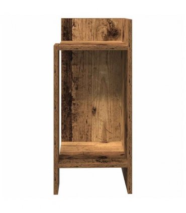 vidaXL Side Table with Shelf Old Wood 25.5x27x60 cm