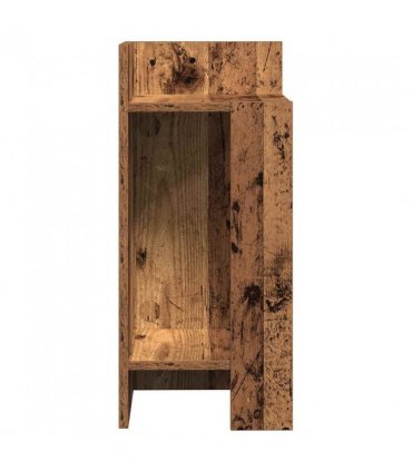 vidaXL Side Table with Shelf Old Wood 25.5x27x60 cm