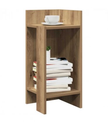 vidaXL Side Table with Shelf Artisan Oak 25.5x27x60 cm