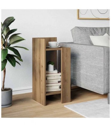 vidaXL Side Table with Shelf Artisan Oak 25.5x27x60 cm