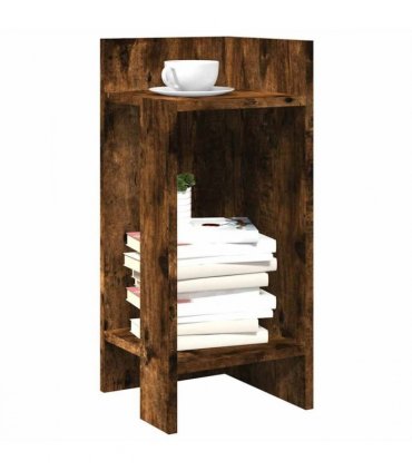 vidaXL Side Tables 2 pcs with Shelf Smoked Oak 25.5x27x60 cm