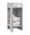 vidaXL Side Table with Shelf Grey Sonoma 25.5x27x60 cm