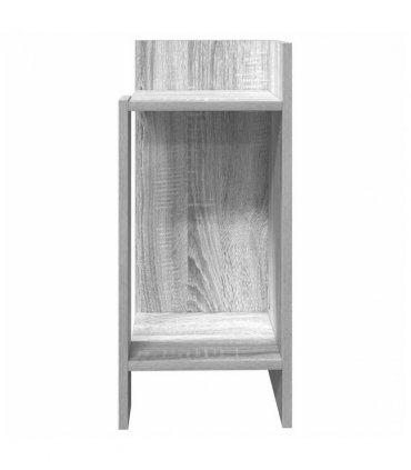 vidaXL Side Table with Shelf Grey Sonoma 25.5x27x60 cm