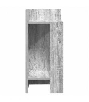 vidaXL Side Table with Shelf Grey Sonoma 25.5x27x60 cm