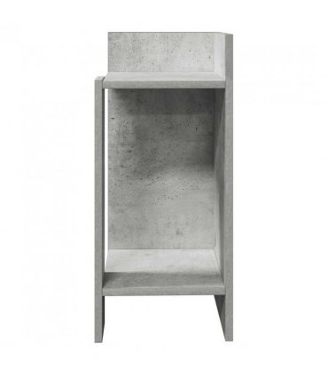 vidaXL Side Tables 2 pcs with Shelf Concrete Grey 25.5x27x60 cm