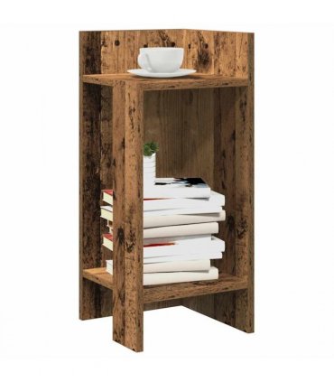 vidaXL Side Tables 2 pcs with Shelf Old Wood 25.5x27x60 cm