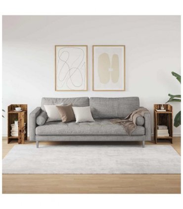 vidaXL Side Tables 2 pcs with Shelf Old Wood 25.5x27x60 cm