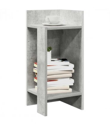 vidaXL Side Table with Shelf Concrete Grey 25.5x27x60 cm