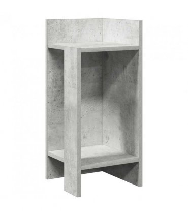 vidaXL Side Table with Shelf Concrete Grey 25.5x27x60 cm