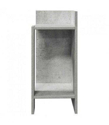 vidaXL Side Table with Shelf Concrete Grey 25.5x27x60 cm