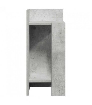 vidaXL Side Table with Shelf Concrete Grey 25.5x27x60 cm