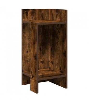 vidaXL Side Table with Shelf Smoked Oak 25.5x27x60 cm