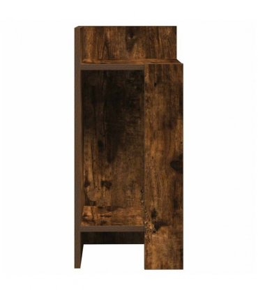 vidaXL Side Table with Shelf Smoked Oak 25.5x27x60 cm