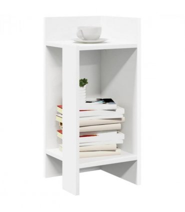 vidaXL Side Tables 2 pcs with Shelf White 25.5x27x60 cm