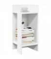 vidaXL Side Tables 2 pcs with Shelf White 25.5x27x60 cm