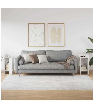 vidaXL Side Tables 2 pcs with Shelf White 25.5x27x60 cm