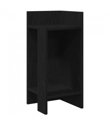 vidaXL Side Table with Shelf Black 25.5x27x60 cm