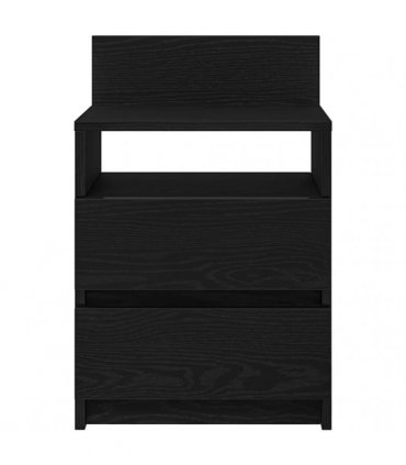 vidaXL Bedside Cabinets 2 pcs with 2 Drawers Black 40x33x60 cm