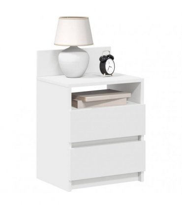 vidaXL Bedside Cabinets 2 pcs with 2 Drawers White 40x33x60 cm
