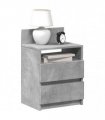vidaXL Bedside Cabinets 2 pcs with 2 Drawers Concrete Grey 40x33x60 cm