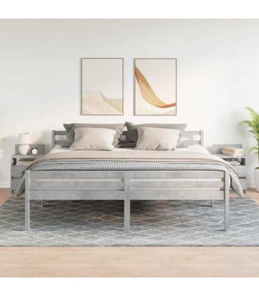 vidaXL Bedside Cabinets 2 pcs with 2 Drawers Concrete Grey 40x33x60 cm