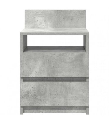 vidaXL Bedside Cabinets 2 pcs with 2 Drawers Concrete Grey 40x33x60 cm